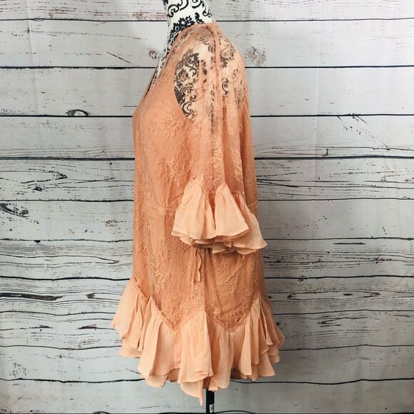 Revolve Stevie May Arid Dreams Mini Dress Lace Apricot XS - Picture 8 of 14
